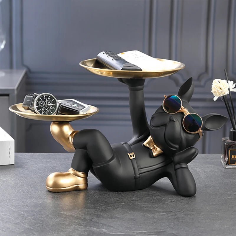 Bulldog Statue Home Decor Figurine Modern Animal Sculpture for Living Room Decoration Bangladesh