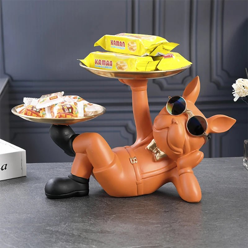 Bulldog Statue Home Decor Figurine Modern Animal Sculpture for Living Room Decoration Bangladesh