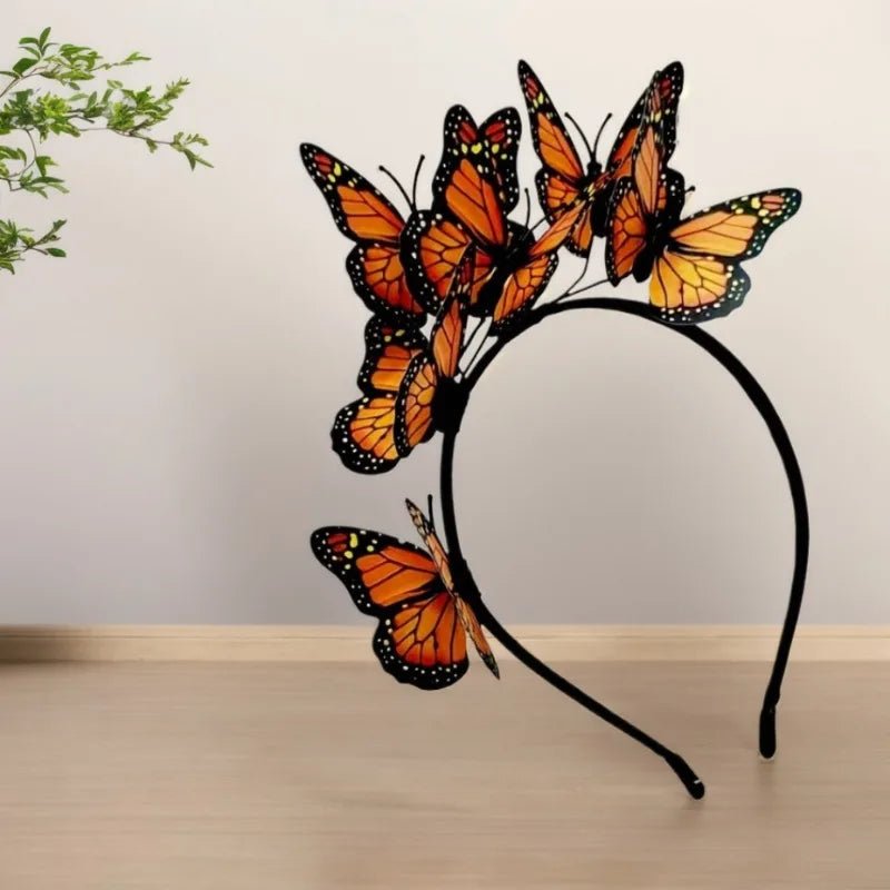 Butterfly Headband Halloween Cosplay Bohemian Wedding Headpiece Photo Props - Mom & Kids