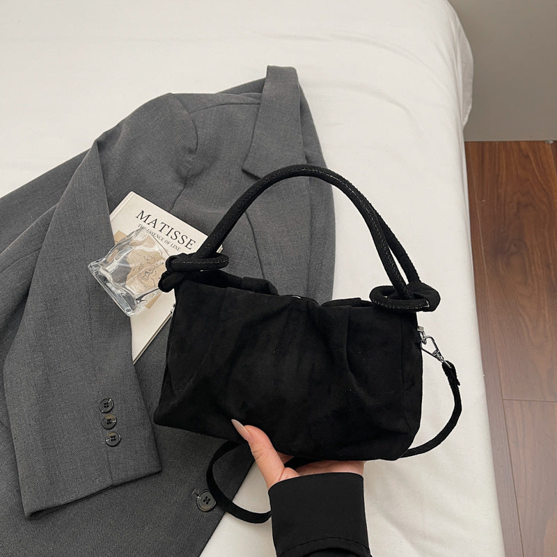 New Women's Bag Korean Style Large Capacity 2026 New Pleated Shoulder Bag High Fashion Elegant Internet Celebrity Style…