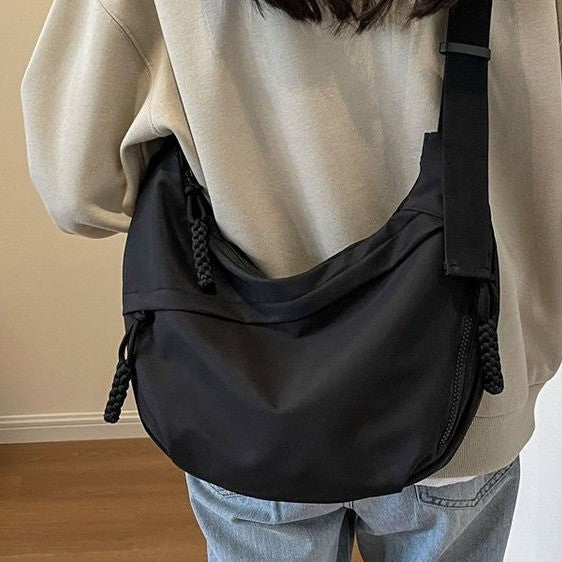 Waterproof Oxford Cloth Large-Capacity Dumpling Bag Crossbody Bag Women's Niche New Versatile Casual Dynamic Shoulder Bag…
