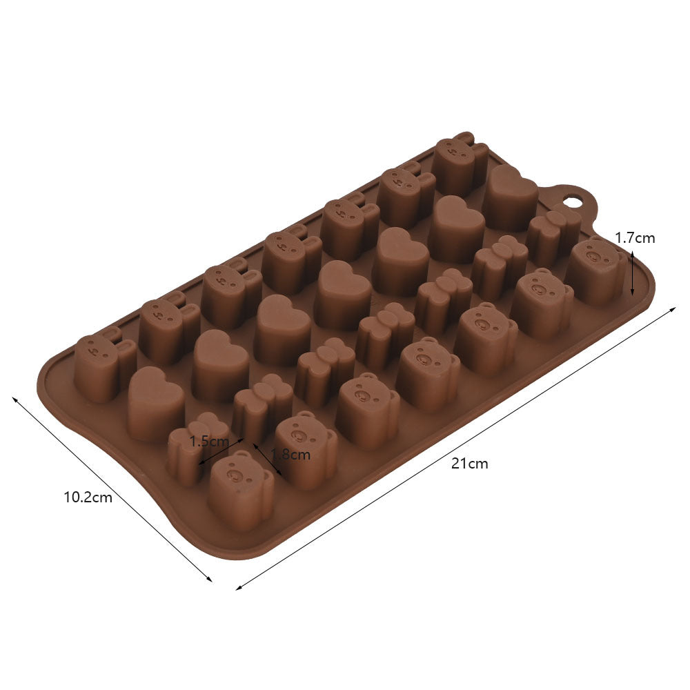 Cross-Border Multi-Style Cartoon Silicone Chocolate Mold Numbers and Letters DIY Baking Mold Fudge Ice Cube Mold - YK-45-40