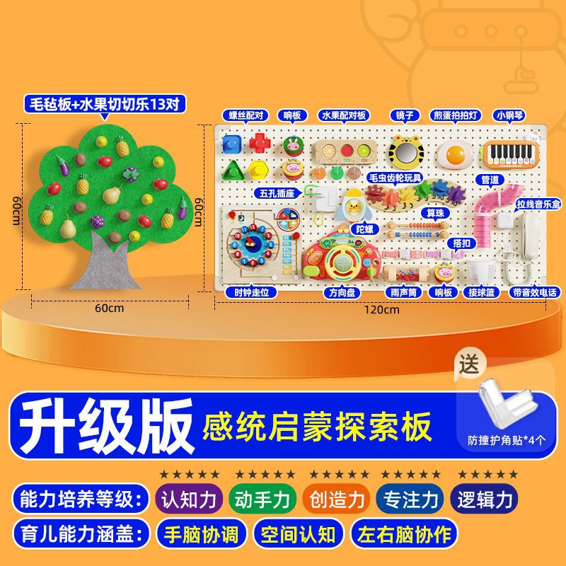 Fruit Cutting Fun Felt Board Busy Board Baby Montessori Early Education Educational Toy Board Fruit Picking Fun Learning…