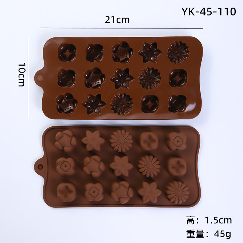 Cross-Border Multi-Style Cartoon Silicone Chocolate Mold Numbers and Letters DIY Baking Mold Fudge Ice Cube Mold - Yk-45-110