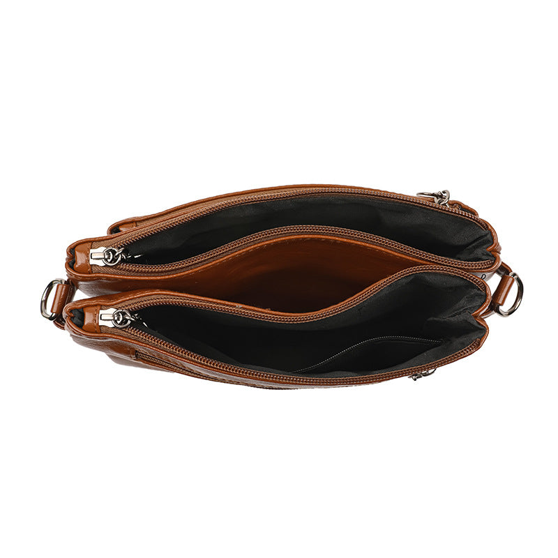 Cross-border foreign trade women's bag 2025 new hand multi-layer change mobile phone bag trend fashion simple shoulder…
