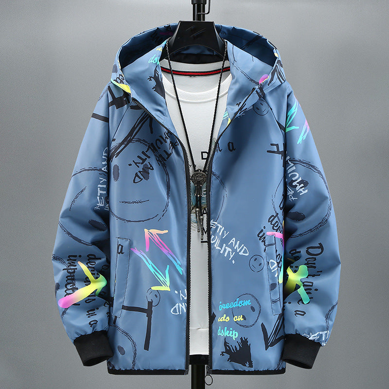 2026 Spring Men's Jacket New Trendy Colorful Stylish Student Fashion Brand Jacket for Boys and Teenagers Outerwear - Blue / M