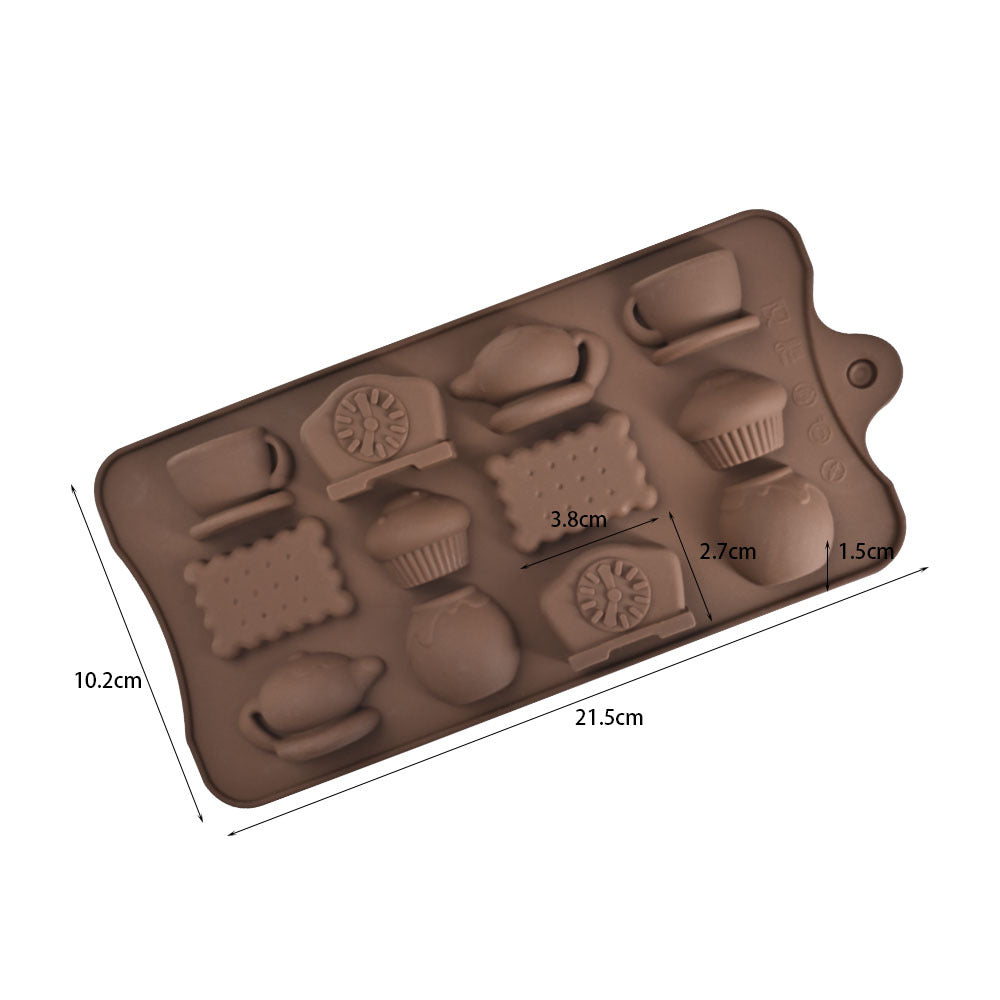 Cross-Border Multi-Style Cartoon Silicone Chocolate Mold Numbers and Letters DIY Baking Mold Fudge Ice Cube Mold - YK-45-61