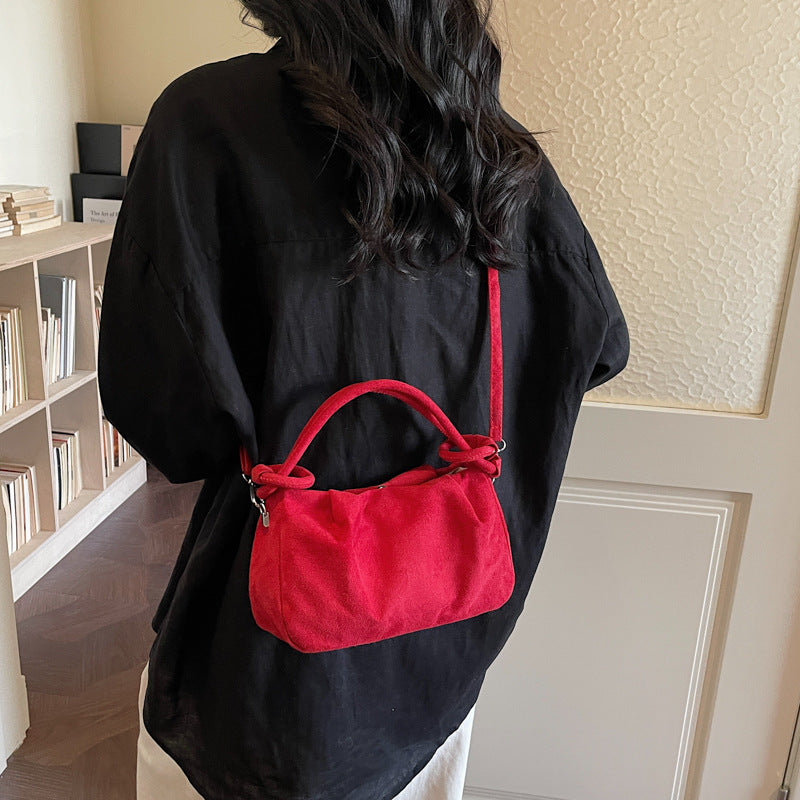 New Women's Bag Korean Style Large Capacity 2026 New Pleated Shoulder Bag High Fashion Elegant Internet Celebrity Style…