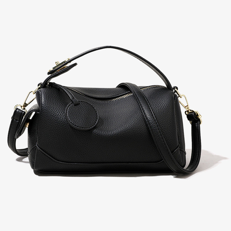 Bag Women's New Fashion Crossbody Soft Leather Large Capacity Commuter Boston Pillow Bag Women's Bag Hand Shoulder Bag…
