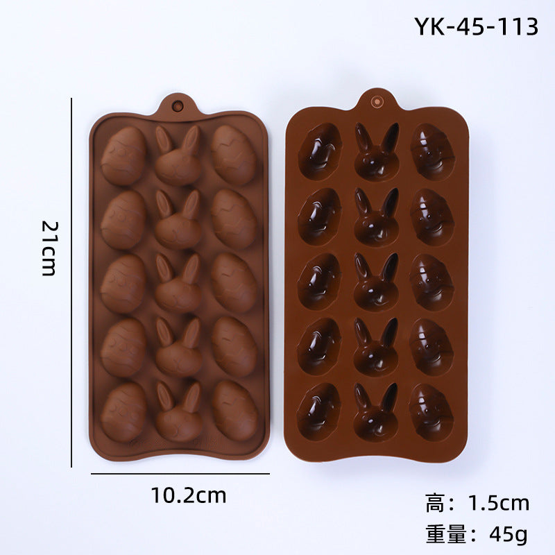 Cross-Border Multi-Style Cartoon Silicone Chocolate Mold Numbers and Letters DIY Baking Mold Fudge Ice Cube Mold - Yk-45-113