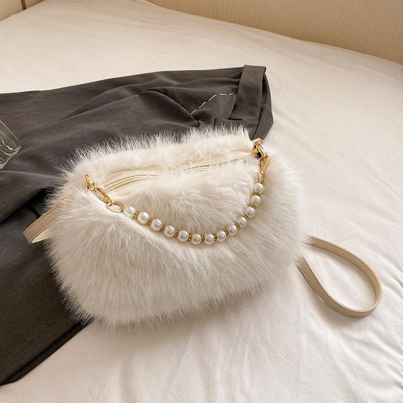 Western and Versatile Furry Bag for Women 2024 New Autumn and Winter Fashion Plush Bag Niche High-end Casual Shoulder Bag…