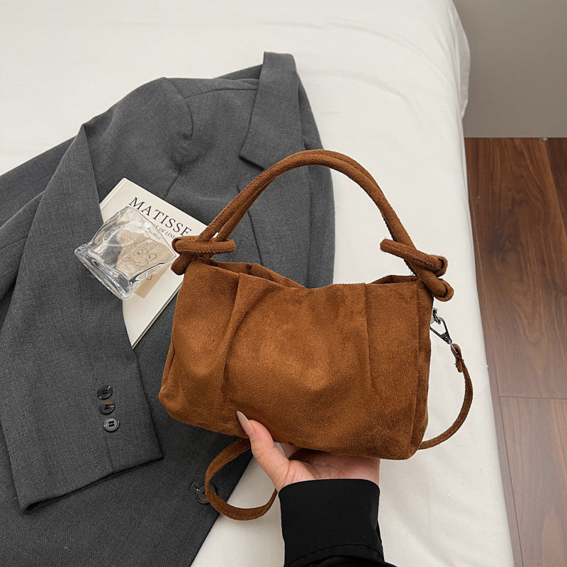 New Women's Bag Korean Style Large Capacity 2026 New Pleated Shoulder Bag High Fashion Elegant Internet Celebrity Style…