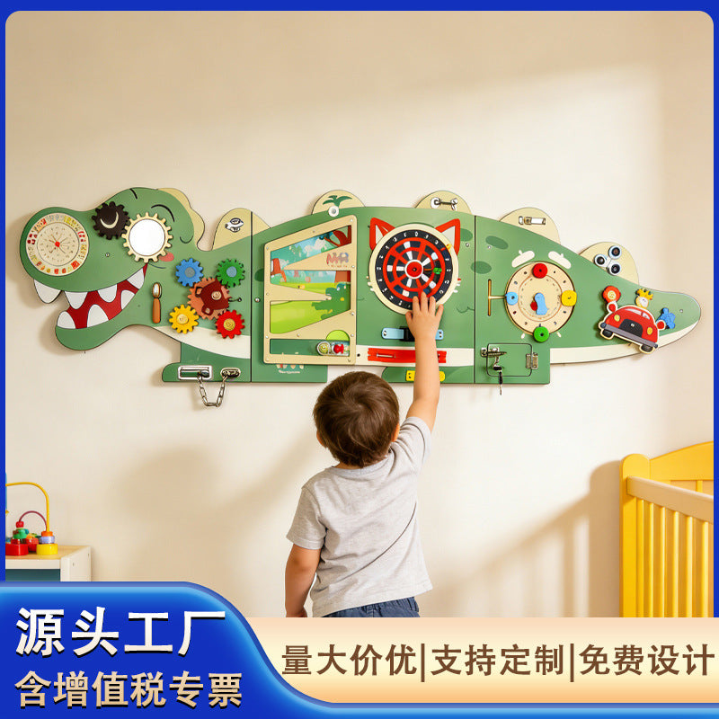 Early Childhood Education Enlightenment Animal Wall Game Decorative Pendant Wall Cardboard Parent-Child Interactive Wooden…