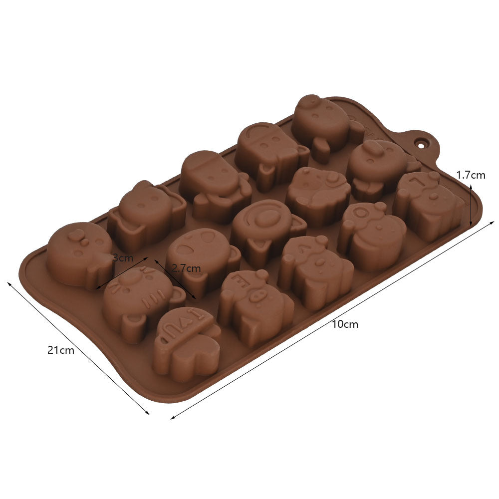 Cross-Border Multi-Style Cartoon Silicone Chocolate Mold Numbers and Letters DIY Baking Mold Fudge Ice Cube Mold - YK-45-42
