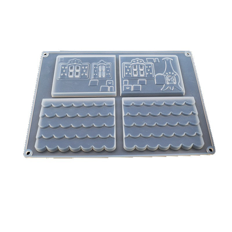 DIY Crystal epoxy mold silicone mold Christmas house Christmas house mold three-dimensional house mold - image 5