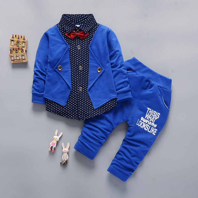2026 Spring and Autumn New Children's Clothing Infant Gentleman Suit Fake Three-Piece Set for 0-4 Years Old Children…