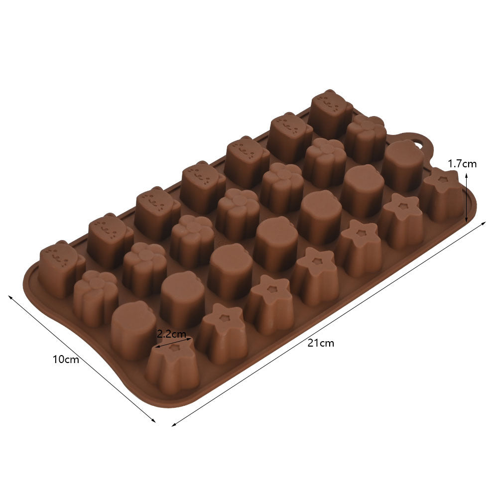 Cross-Border Multi-Style Cartoon Silicone Chocolate Mold Numbers and Letters DIY Baking Mold Fudge Ice Cube Mold - YK-45-38