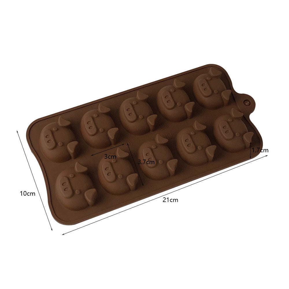 Cross-Border Multi-Style Cartoon Silicone Chocolate Mold Numbers and Letters DIY Baking Mold Fudge Ice Cube Mold - YK-45-33