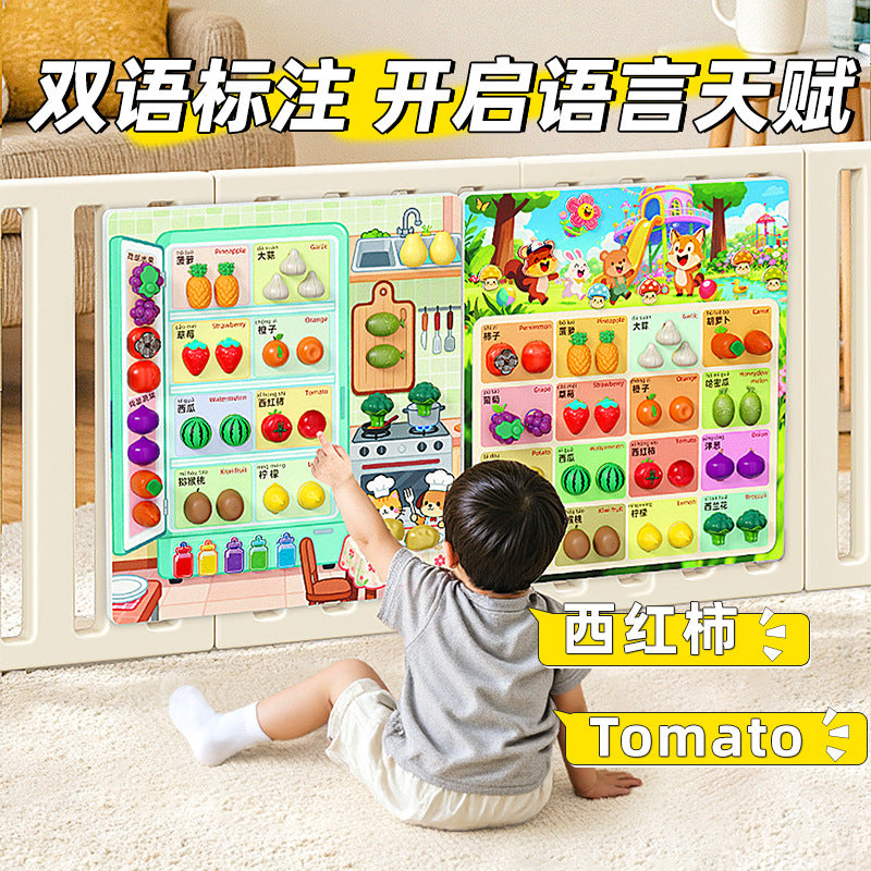 Fruit Cutting Fun Felt Board Busy Board Baby Montessori Early Education Educational Toy Board Fruit Picking Fun Learning…