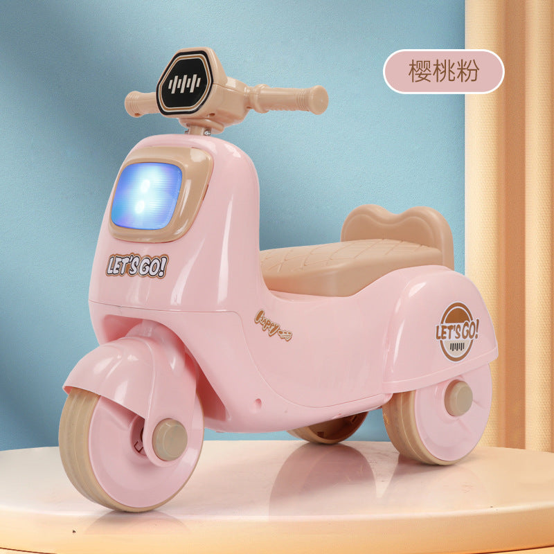 Children's Motorcycle Scooter 1-3 Years Old Male and Female Baby Toddler Motorcycle Scooter Kidsren's Balance Car - Cherry…