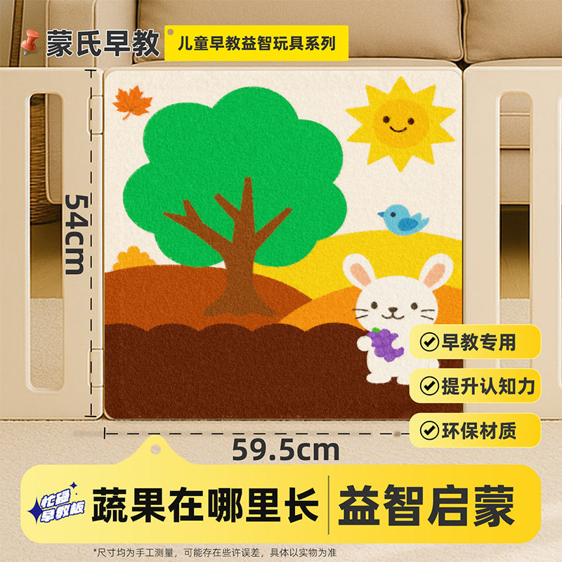 Fruit Cutting Fun Felt Board Busy Board Baby Montessori Early Education Educational Toy Board Fruit Picking Fun Learning…