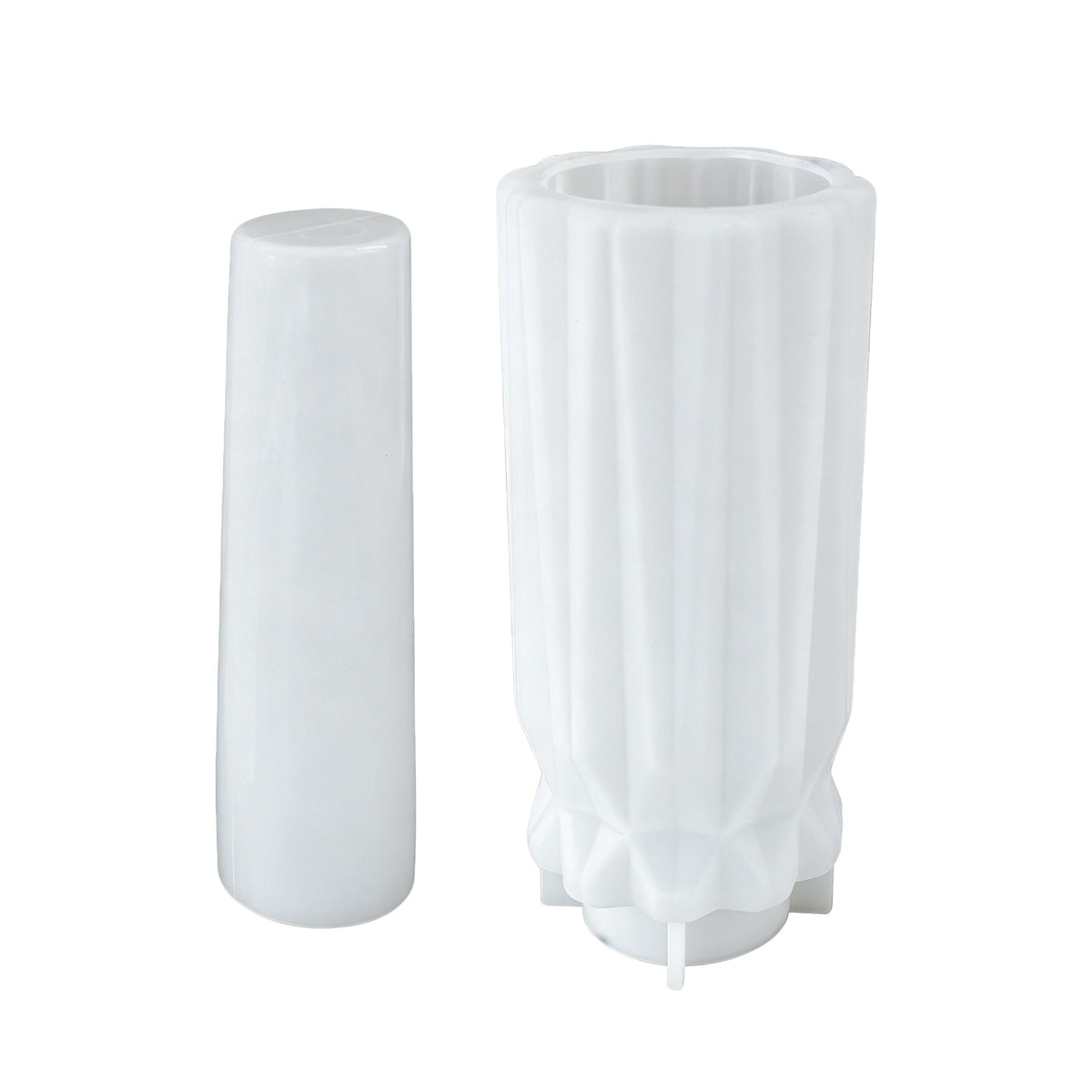 Striped vase silicone mold ins-style living room vase decoration crystal resin vase plaster mold new model - image 5