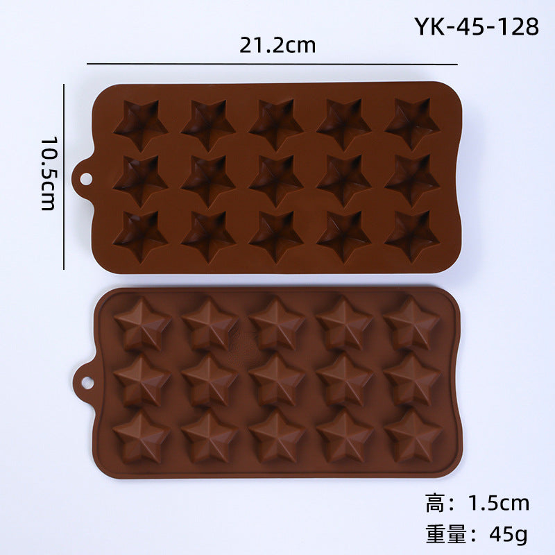 Cross-Border Multi-Style Cartoon Silicone Chocolate Mold Numbers and Letters DIY Baking Mold Fudge Ice Cube Mold - Yk-45-128