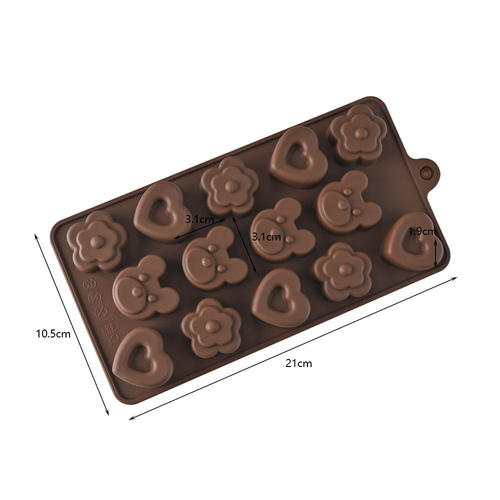 Cross-Border Multi-Style Cartoon Silicone Chocolate Mold Numbers and Letters DIY Baking Mold Fudge Ice Cube Mold - YK-45-12