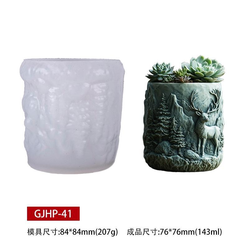 Yindiansenlu Cement Aromatherapy Plaster Cup Mold DIY Resin Storage Cup Flower Pot Ornament Silicone Mold - Senlu silicone…