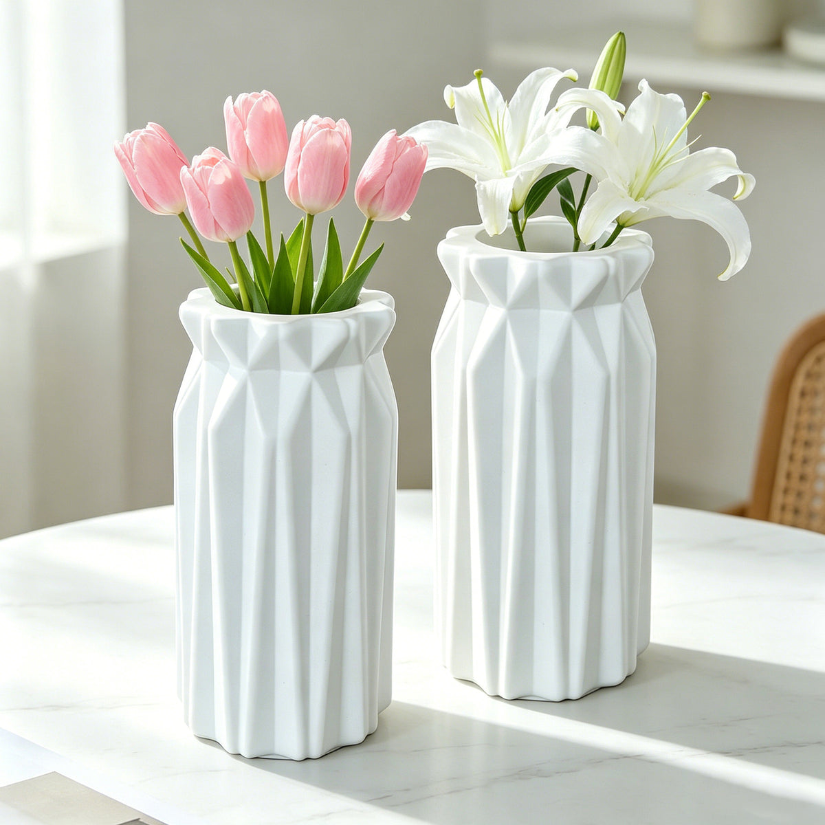 Striped vase silicone mold ins-style living room vase decoration crystal resin vase plaster mold new model - image 4