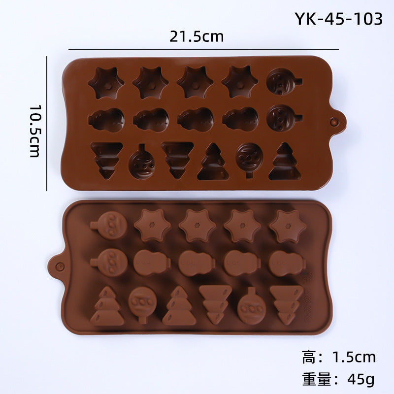 Cross-Border Multi-Style Cartoon Silicone Chocolate Mold Numbers and Letters DIY Baking Mold Fudge Ice Cube Mold - Yk-45-103