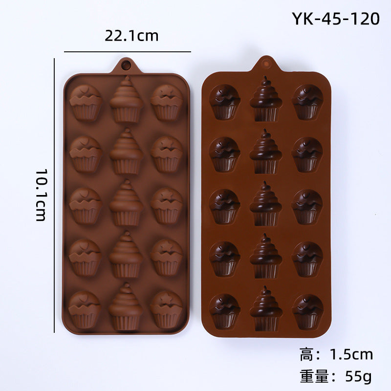 Cross-Border Multi-Style Cartoon Silicone Chocolate Mold Numbers and Letters DIY Baking Mold Fudge Ice Cube Mold - Yk–45–120