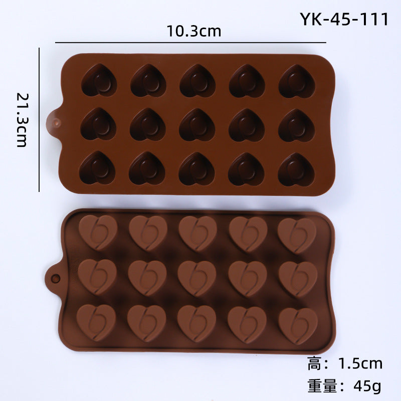 Cross-Border Multi-Style Cartoon Silicone Chocolate Mold Numbers and Letters DIY Baking Mold Fudge Ice Cube Mold - Yk-45-111