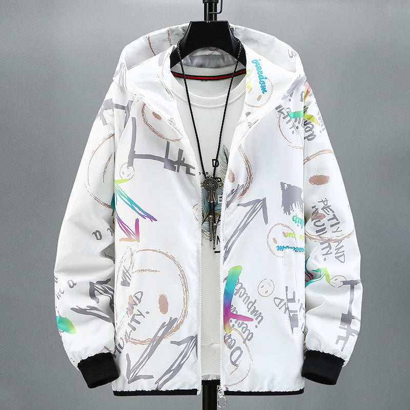 2026 Spring Men's Jacket New Trendy Colorful Stylish Student Fashion Brand Jacket for Boys and Teenagers Outerwear - White…