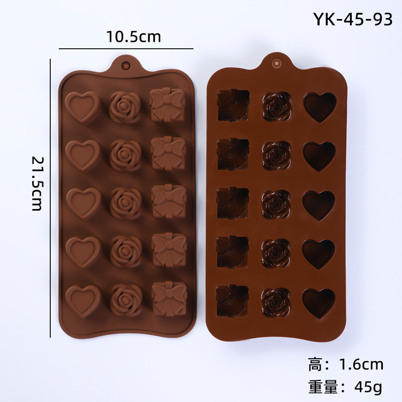 Cross-Border Multi-Style Cartoon Silicone Chocolate Mold Numbers and Letters DIY Baking Mold Fudge Ice Cube Mold - Yk-45-93