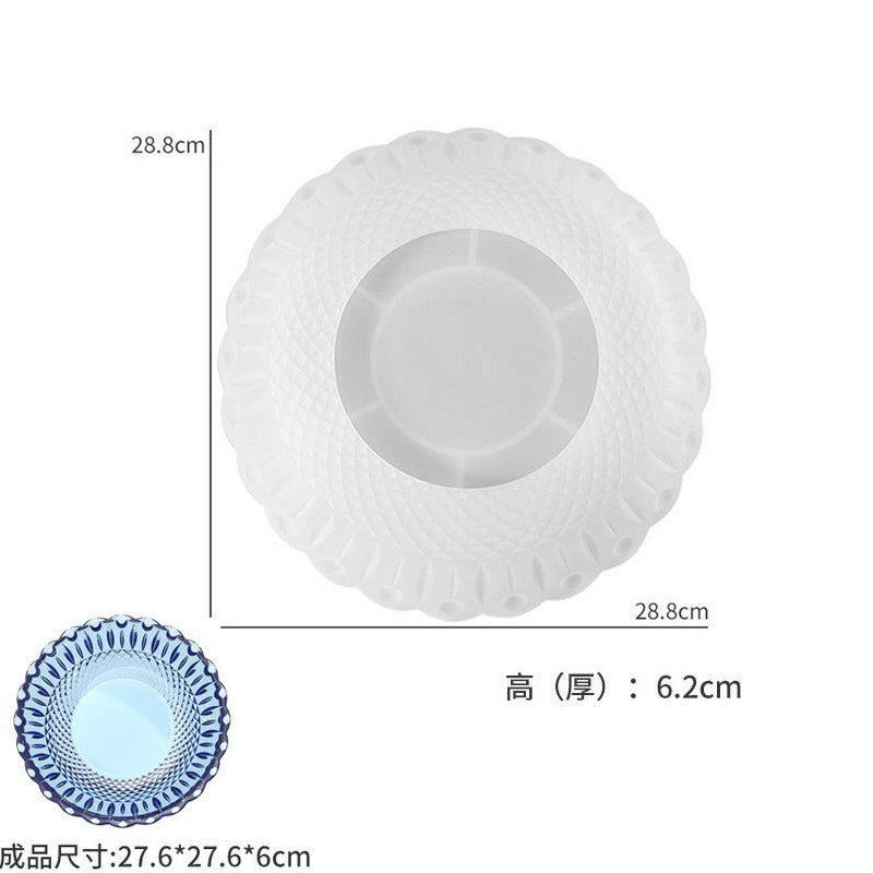 Factory direct sales of cylindrical lace storage bowls, silicone molds, crystal epoxy DIY irregular storage plates…