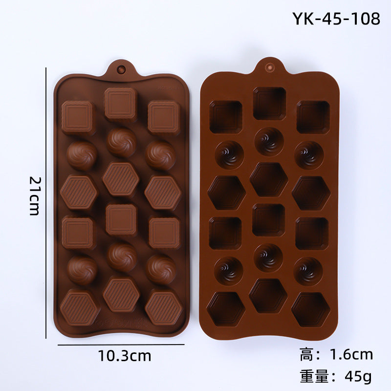 Cross-Border Multi-Style Cartoon Silicone Chocolate Mold Numbers and Letters DIY Baking Mold Fudge Ice Cube Mold - Yk-45-108