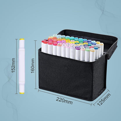 80 Farbe Acrylstifte Marker Set Permanent Pen DIY Graffiti Sketch Dual Pen