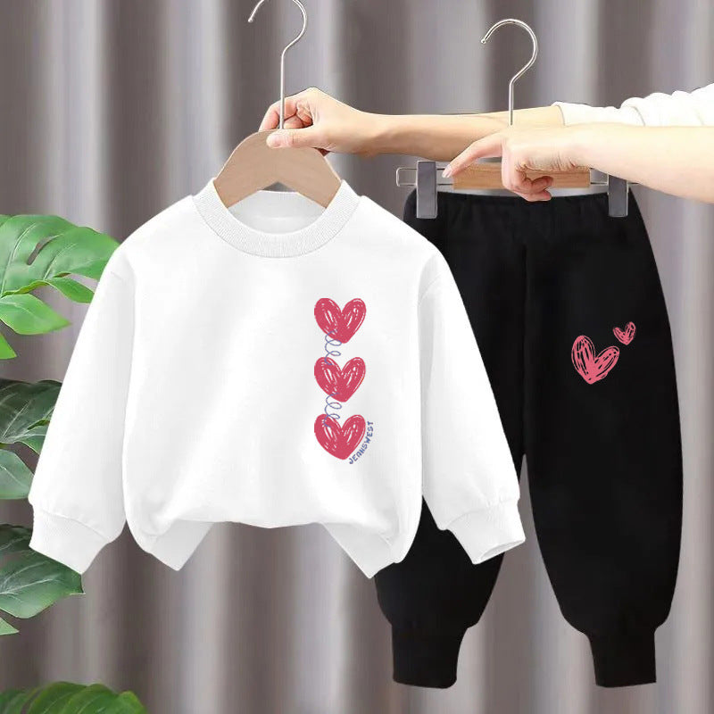 Children's Suit Girls' Sweater Two-piece Set (Available)