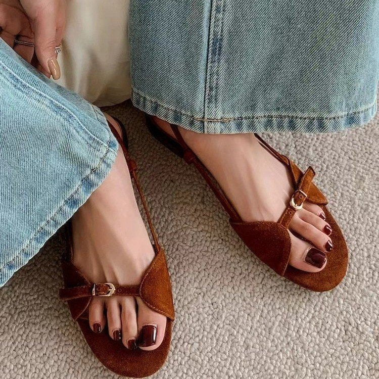 Casual Solid Color Round Toe Solid Color Women's Sandals (Available) - Mom & Kids
