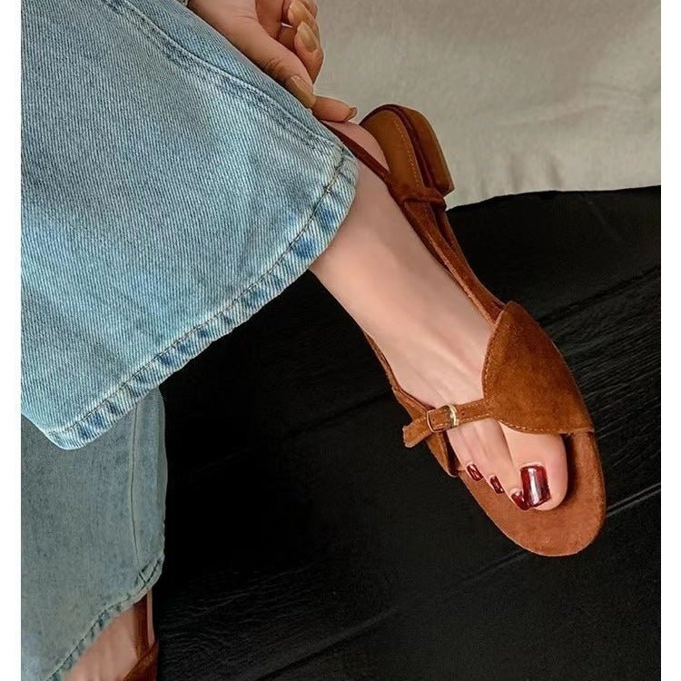 Casual Solid Color Round Toe Solid Color Women's Sandals (Available) - Mom & Kids