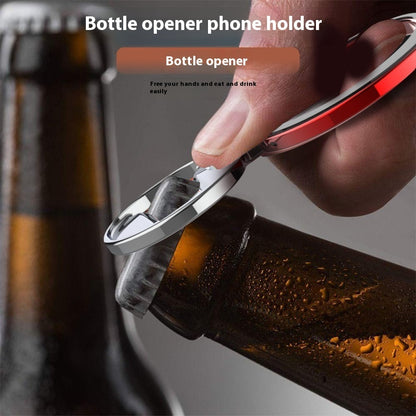 Metal Ring Buckle Creative Magnetic Powerful Adhesive Type Metal Cellphone Holder