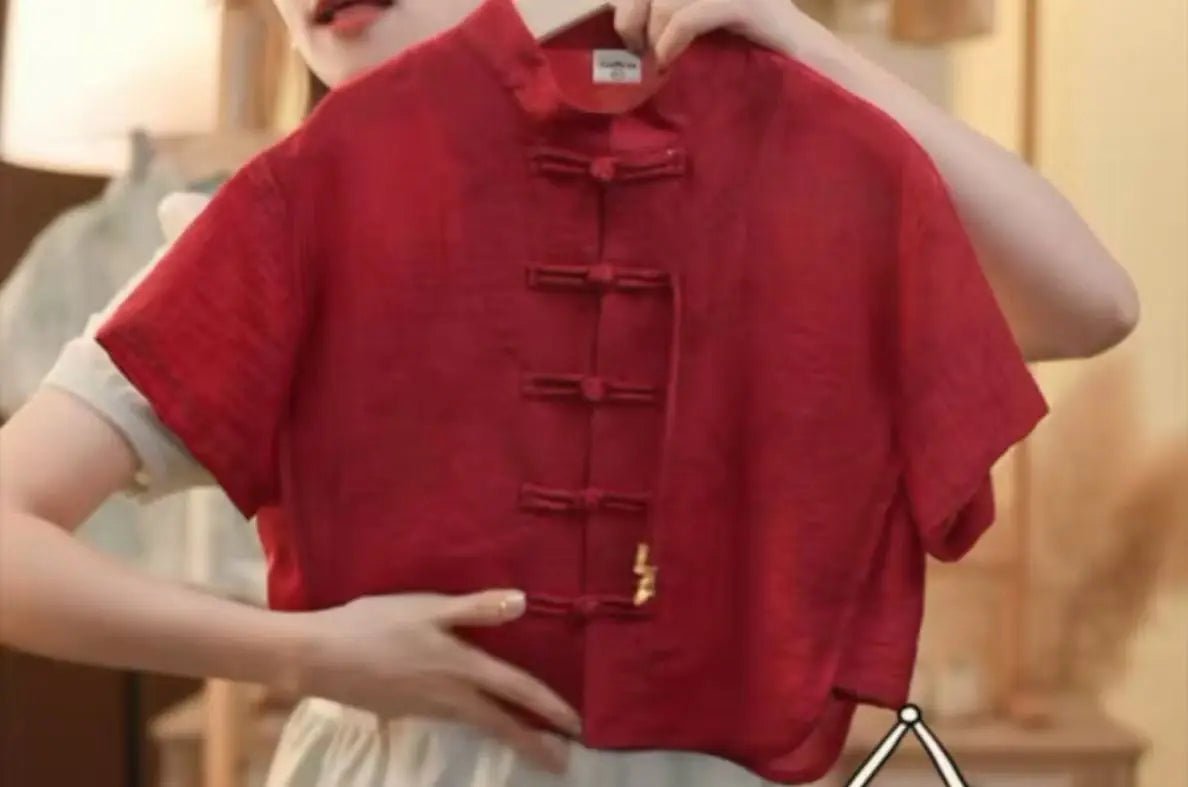 Chidren Clothing Set Casual Boys Summer Chinese Style Short Sleeve Shirt Shorts 2 PCs Set Kids Chinese Traditional Clothing - Mom & Kids