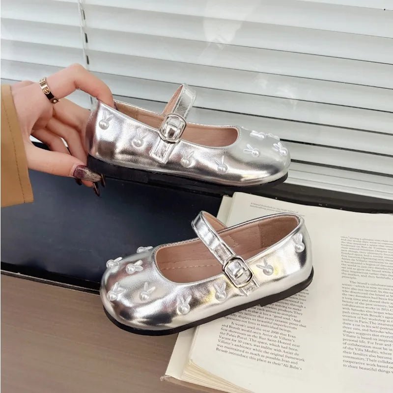 Child Princess Leather Shoe2025Four Seasons New Korean Edition Child FlatShoe Glitter Girl Anti slip Versatile Le FuShoe - Mom & Kids