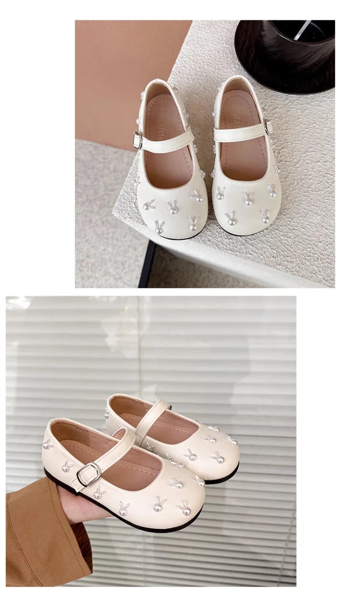 Child Princess Leather Shoe2025Four Seasons New Korean Edition Child FlatShoe Glitter Girl Anti slip Versatile Le FuShoe - Mom & Kids
