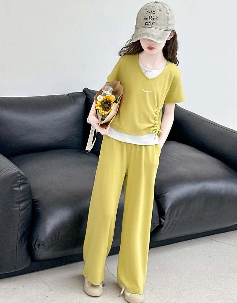 Child Summer Outfit Clothes for Teens Elementary Kids Girl Set Sweatshirt Korean Reviews Many Girls Student Suit 11 - Mom & Kids