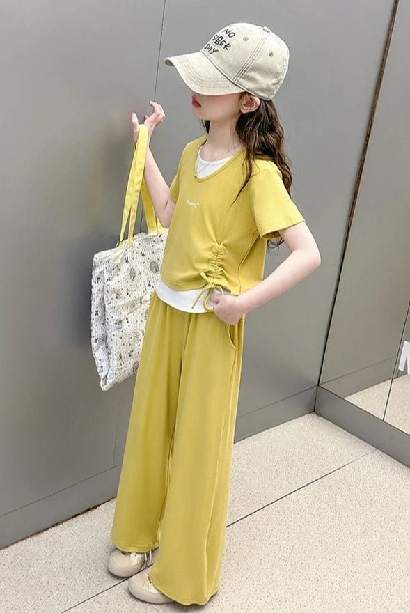 Child Summer Outfit Clothes for Teens Elementary Kids Girl Set Sweatshirt Korean Reviews Many Girls Student Suit 11 - Mom & Kids