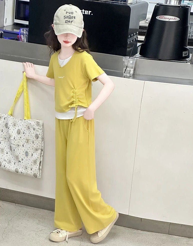 Child Summer Outfit Clothes for Teens Elementary Kids Girl Set Sweatshirt Korean Reviews Many Girls Student Suit 11 - Mom & Kids