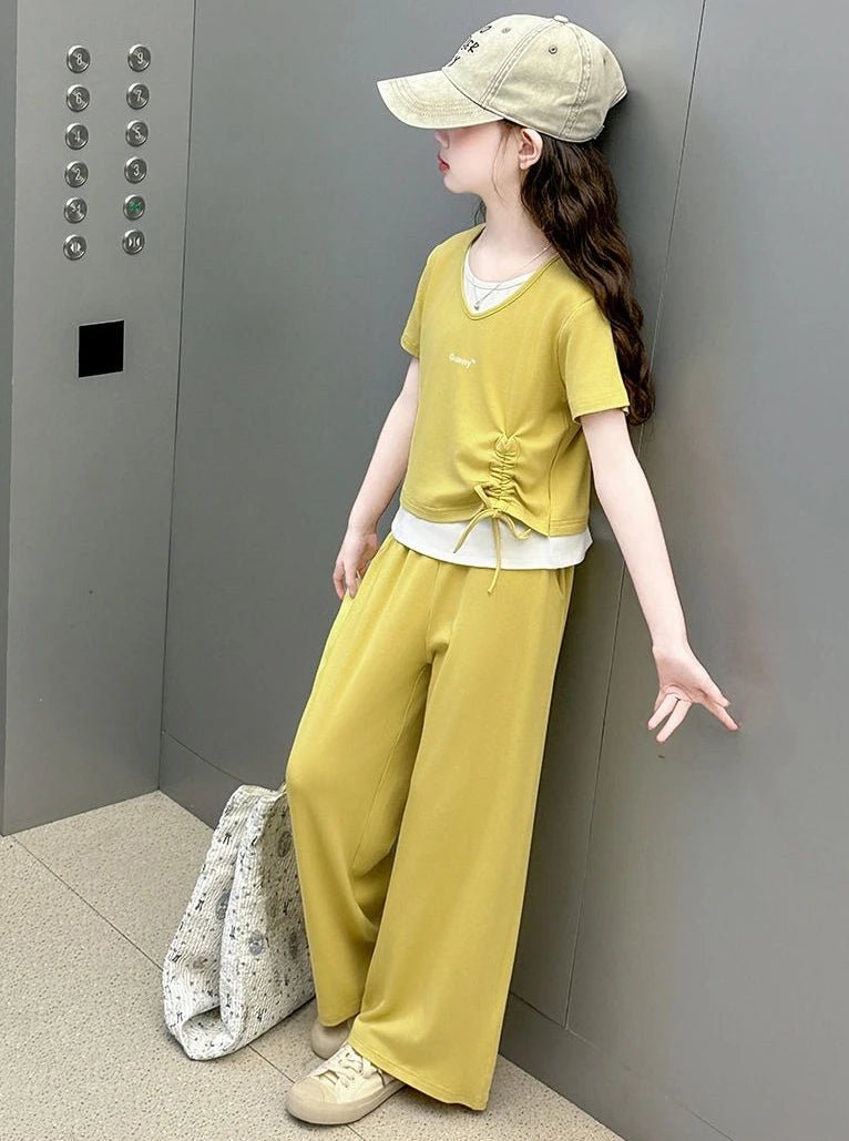 Child Summer Outfit Clothes for Teens Elementary Kids Girl Set Sweatshirt Korean Reviews Many Girls Student Suit 11 - Mom & Kids