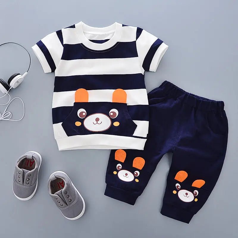 Children Clothing mother Kids Clothes Children's Sets Boys T-shirt Shorts Summer Cotton Short sleeve fashion Suit2PCS - Mom & Kids